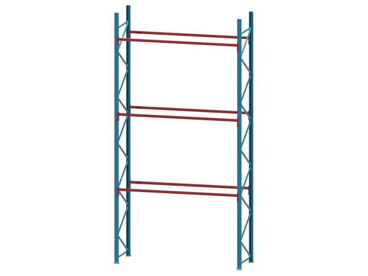 Palletstelling - 2 staanders 5150x1050mm - Tot. lengte: 3m10, Zakelijke goederen, Kantoor en Winkelinrichting | Magazijn, Stelling en Opslag