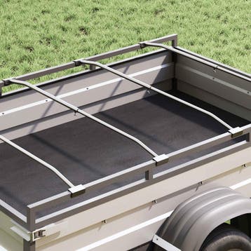 vidaXL Zeilbeugel voor aanhangers zilver 136-218 cm, Verzenden, Nieuw