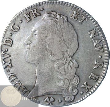 Frankrijk. Lodewijk XV. Ecu 1764 L (Bayonne) ZELDZAAM