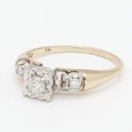Bague - 14 carats Or jaune, Or blanc Diamant (Naturelle)