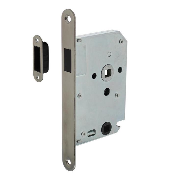 Woningbouw magneet badkamer/toilet slot geborsteld RVS 63..., Doe-het-zelf en Bouw, Hang- en Sluitwerk, Slot, Nieuw, Ophalen of Verzenden