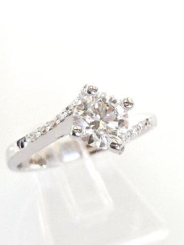 Bague de fiançailles - 18 carats Or blanc - 1.16ct. tw., Bijoux, Sacs & Beauté