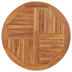 Teak tafelblad rond 80cm | Retour deal | Sla je slag, 50 tot 100 cm, Verzenden, 50 tot 100 cm, Zo goed als nieuw