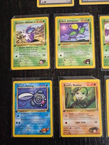Pokémon - 11 Card First edition - WOTC - Gym Heroes, Hobby en Vrije tijd, Nieuw