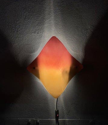b. reklamax - Wandlamp - Glas, Metaal - Gevlamde Wandlamp