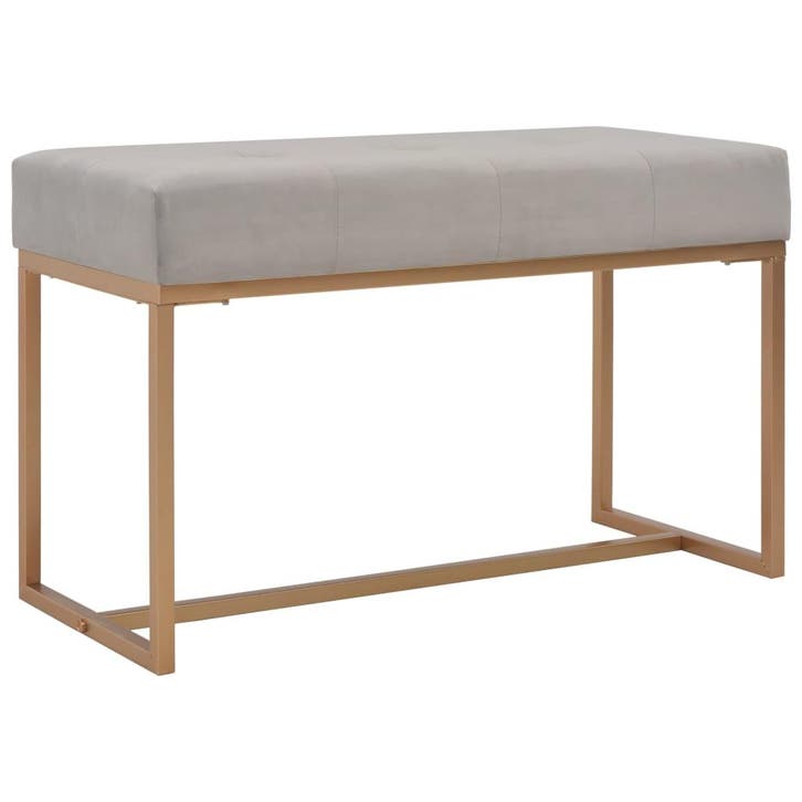 vidaXL Bankje 80 cm fluweel grijs, Huis en Inrichting, Overige Huis en Inrichting, Nieuw, Verzenden