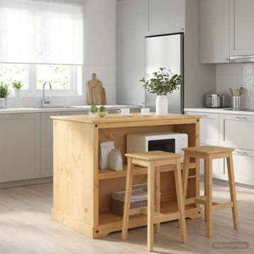 vidaXL Keuken eiland set 2 st Honingwas 112 x 77 x 91,5 cm, Huis en Inrichting, Verzenden, Nieuw