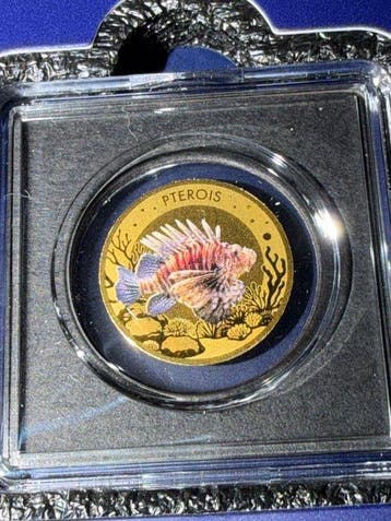 Tsjaad. 3000 Francs Feuerfisch - 1/1000 (.999) mit CoA