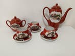 Service à thé (8) - Juego de café oriental en porcelana roja