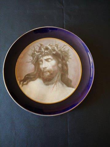 Sarreguemines - Wandbord - Ecce Homo - 30 cm - Keramiek