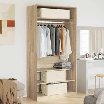 vidaXL Opbergboxen 2 st 50x30x25 cm stof crèmekleurig, Verzenden