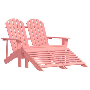 vidaXL Tuinstoel 2-zits Adirondack met voetenbank vurenhout, Verzenden, Nieuw