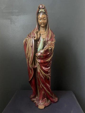 Chinese Guanyin - Klei - China - 20e eeuw, Antiek en Kunst