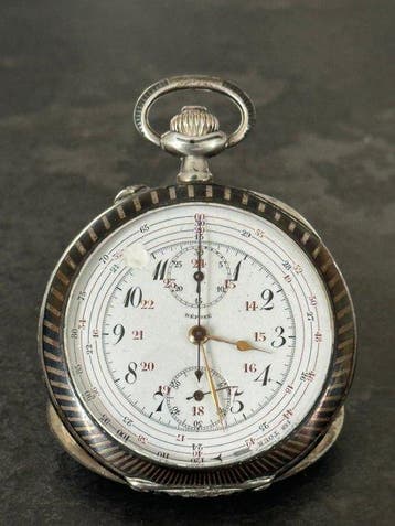 Anonyme - Montre de poche Chronographe Mono poussoir -