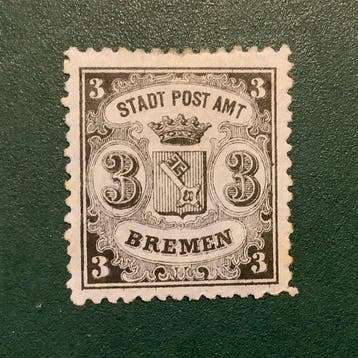Bremen 1866 - Écu avec un bon centrage approuvé Brun - MH -