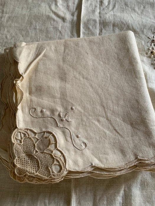 Tafelkleed (13) - 260 cm - 174 cm - linnenservice, Antiquités & Art, Tapis & Textile