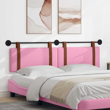 vidaXL Hangend hoofdbord Roze Antiek PU, Verzenden, Nieuw