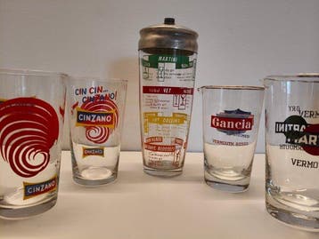 Drinkset (5) - Cinzano, Martini, Gancia - Advertentieset