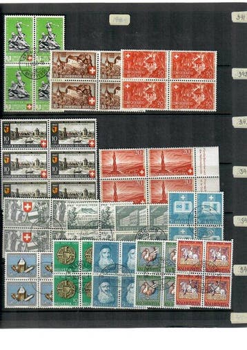 Zwitserland 1907/2000 - Zwitserland Blokken van 4, ruim 200