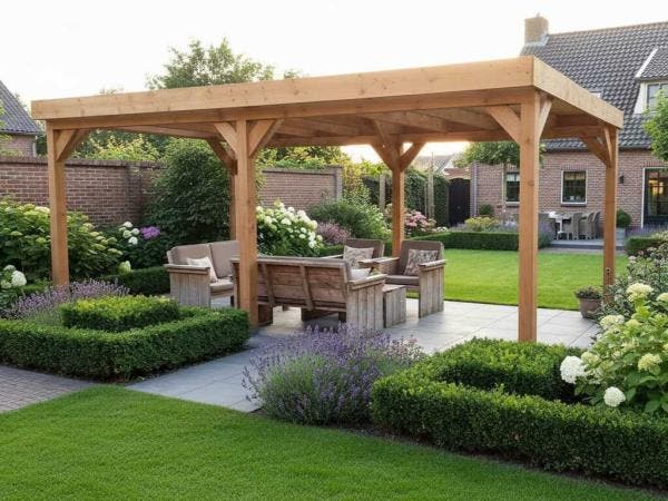 Veiling - Douglas overkapping 500x300cm, Jardin & Terrasse, Verrières