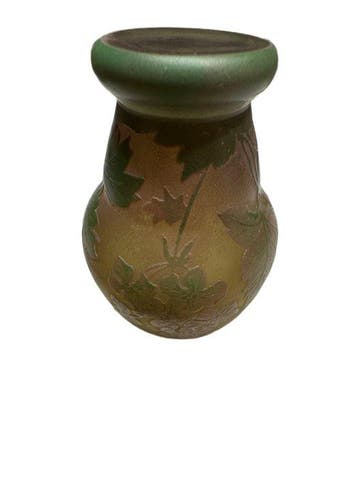 Muller Frères - Vase - Verre - Miniature à laraignée
