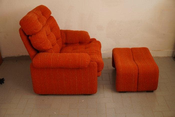 Tobia Scarpa - Coronado - Fauteuil (2) - Hout, Textiel, Antiquités & Art, Antiquités | Meubles | Chaises & Canapés