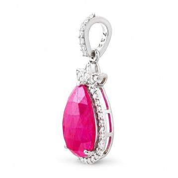 Sans prix de réserve - Pendentif Platine - 2.06ct. tw. Rubis