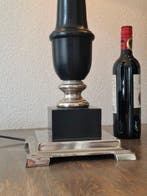 Tafellamp (2) - Metaal zwart met zilverlook XL - Zonder kap