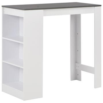 vidaXL Bartafel met schap 110x50x103 cm wit, Verzenden