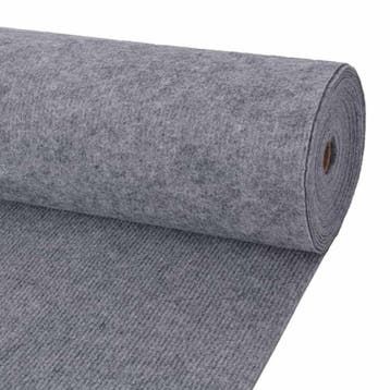 vidaXL Tapijt Grijs 1,2 x 10 m Polyester, Verzenden, Nieuw