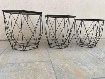Table basse (3) - Métal, Bois