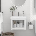 vidaXL Wastafelframe wandgemonteerd 40x38x31 cm ijzer wit, Verzenden, Nieuw
