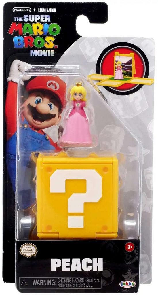 The super Mario bros. movie 1-inch mini figure Peach, Kinderen en Baby's, Speelgoed | Actiefiguren, Nieuw, Ophalen of Verzenden