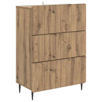 vidaXL Ladekast Artisanaal eiken 66 x 34,5 x 92 cm Bewerkt, Verzenden