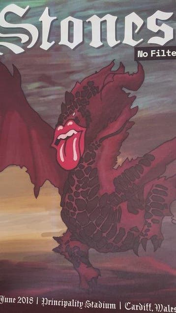 Anonymous - Cartel Rolling Stones Cardiff Gales Gira No