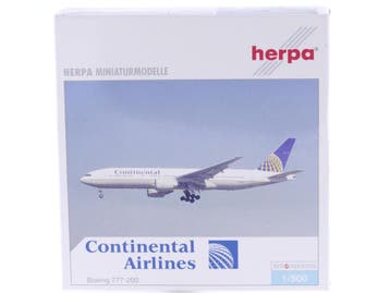 Schaal 1:500 Herpa 506489 Continental Airlines Boeing 777..., Ophalen of Verzenden