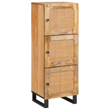 vidaXL Highboard met opslag Bruin 90 x 33 x 75 cm Massief, Verzenden, Nieuw