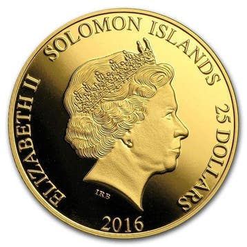Îles Salomon. 25 Dollars 2016 1/4 oz $25 Solomon Islands