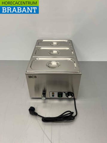 HCB RVS Bain marie 3 x 1/3 GN 230V Horeca, Ophalen of Verzenden, Nieuw in verpakking