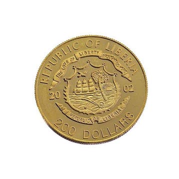 Liberia. 200 Dollars 2002 Lady Diana, Timbres & Monnaies