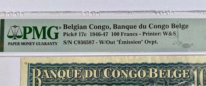 Belgisch-Congo. - 100 Francs - 1946 - Pick 17c, Postzegels en Munten, Bankbiljetten | Europa | Niet-Eurobiljetten