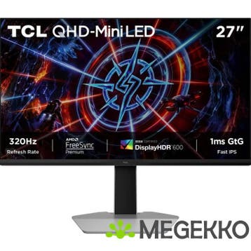 TCL 27P2A Pro 27  QHD 320Hz Mini-LED IPS Gaming Monitor, Verzenden