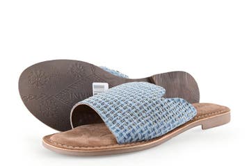 Lazamani Slippers in maat 39 Blauw, Slippers, Lazamani, Zo goed als nieuw, Verzenden