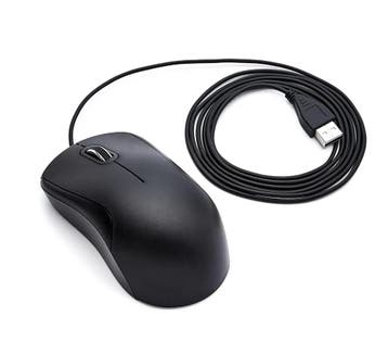 Amazon Basics Muis met 3 Knoppen en USB-Kabel (Computers), Ophalen of Verzenden, Nieuw