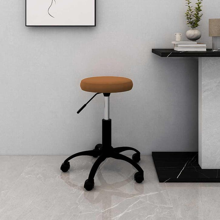 vidaXL Bureaustoel fluweel bruin, Maison & Meubles, Chaises de bureau, Envoi