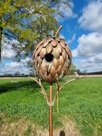 Beeldje - BIrdhouse - IJzer, Metaal