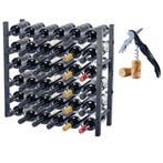 Lendo Online Porte-bouteilles Vin 36 Bouteilles Métal Noir