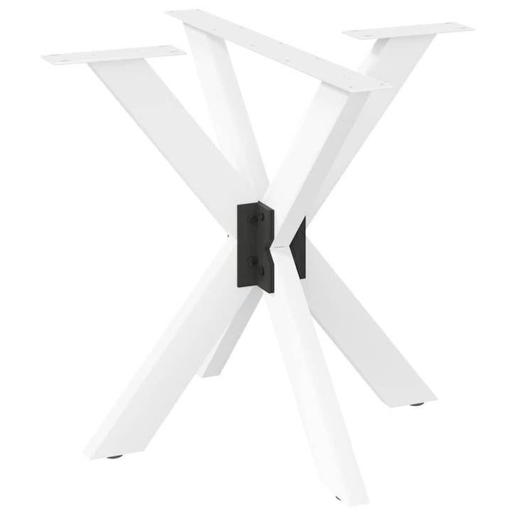 vidaXL Eettafelpoot spider vorm 85x85x(72-73) cm staal wit, Huis en Inrichting, Tafelonderdelen, Nieuw, Verzenden