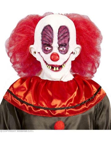 Latex masker gekke halloween clown, Ophalen of Verzenden, Nieuw
