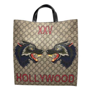 Gucci - Gucci GG Supreme Wolf Print Hollywood 2-Way Tote Bag, Nieuw